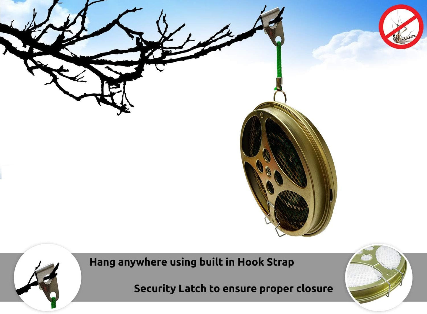 W4W Portable Mosquito Coil Holder - Mosquito Coil & Incense Burner for Outdoor use, Pool Side, Patio, Deck, Camping, Hiking, etc.(Includes Set of 2 Holders)