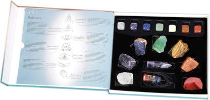 Amogeeli 7 Chakra Reiki Healing Crystal Starter Collection Kit (16 PCS) Yoga Energy Stone Gift Set