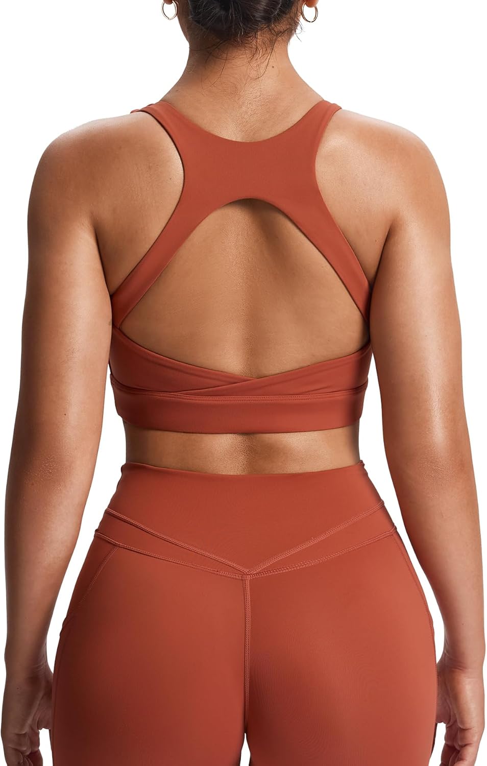 Aoxjox Women's Workout Sports Bras High Impact Fitness Training Gym Khloe Bra Yoga Crop Tank