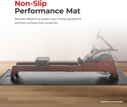 Sunny Health & Fitness Equipment Mat – Multiple Size Options – Non-Slip Floor Protection Pad for Treadmill, Bike, Elliptical, Yoga or Standing Desk and other Exercise Equipment