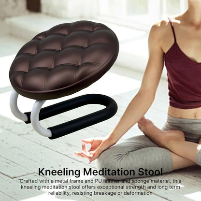 Meditation Bench,Kneeling Stool Thick Cushion Prayer Seiza Chair Adjustable Height for Praying Yoga Zen Practice Mindfulness, Deep Red