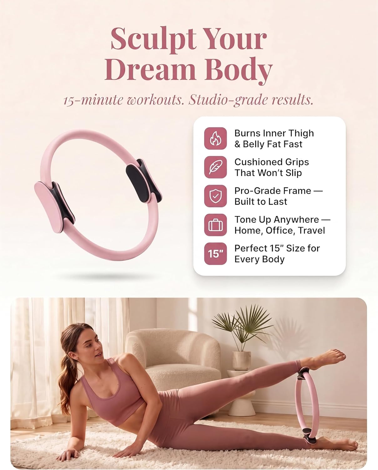 Pilates Equipment Kit for Home Workout, 16 pcs Pilates Kit With Weights for Women, Pilates Ring Set, Pilates Ball Accessories Kit, Grip Socks, Home Pilates Workout Kit, Pilates Set Equipment