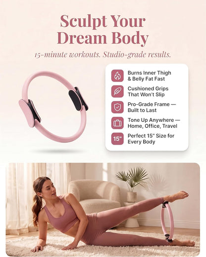 Pilates Equipment Kit for Home Workout, 16 pcs Pilates Kit With Weights for Women, Pilates Ring Set, Pilates Ball Accessories Kit, Grip Socks, Home Pilates Workout Kit, Pilates Set Equipment