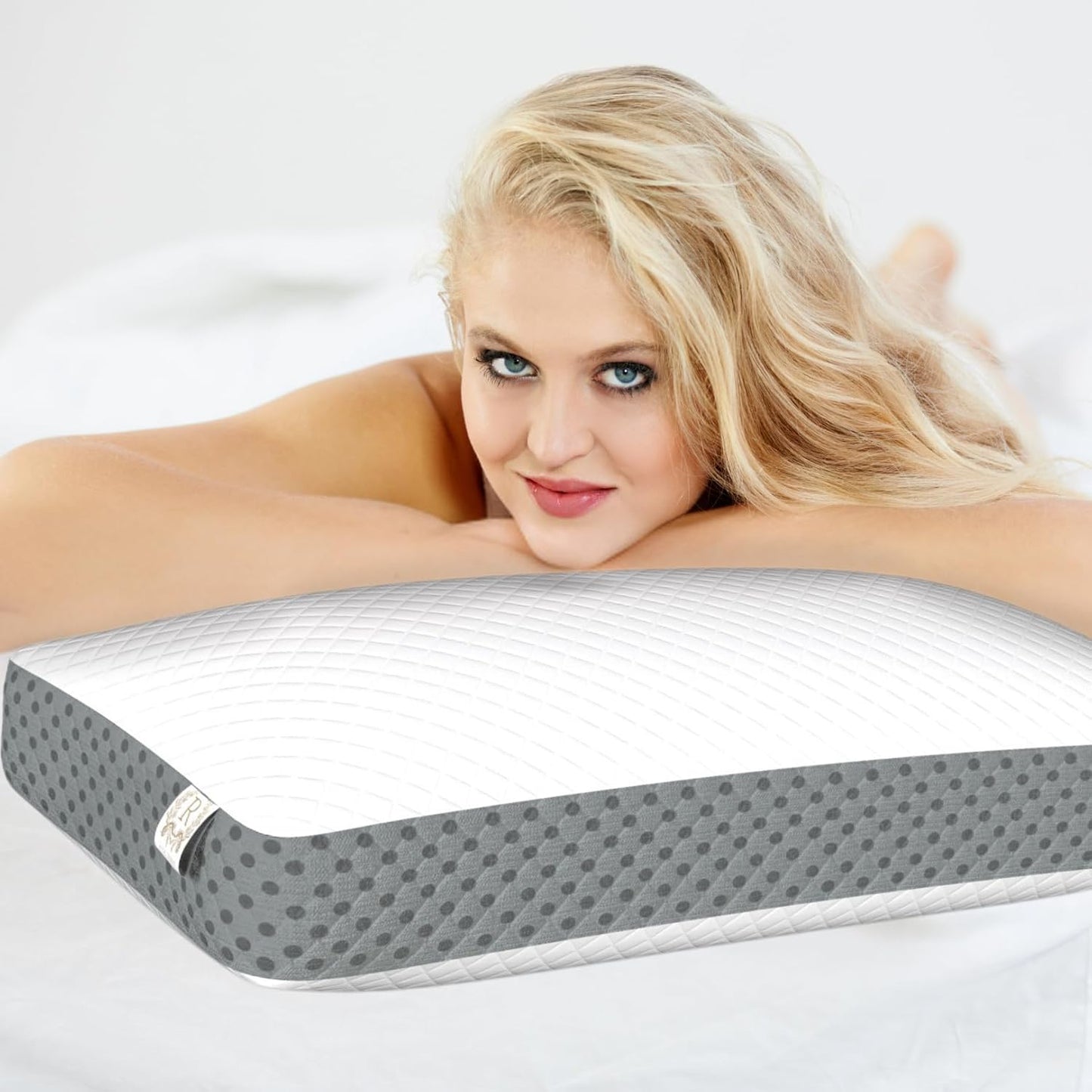 Royal Therapy Memory Foam Pillow, Queen Neck Pain Relief, Contour Cervical Pillow, for Neck and Shoulder Pain, Side, Back and Stomach Sleeper, 24x14x5 inches