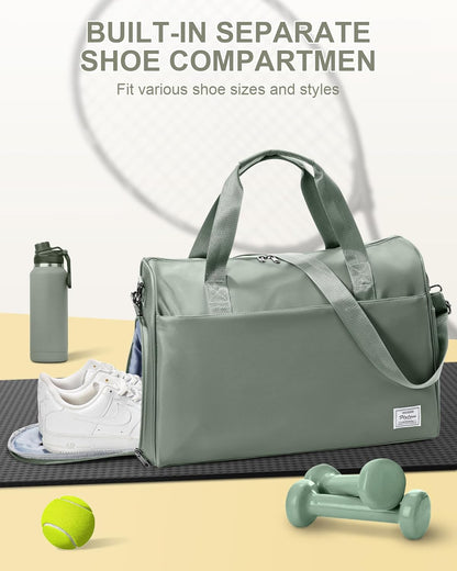 Gym Bag Womens Mens with Shoes Compartment and Wet Pocket Travel Duffel Bag for Women for Plane Sport Gym Tote Bags Swimming Yoga Waterproof Weekend Overnight Carry on Bag Hospital Holdalls - Colors A