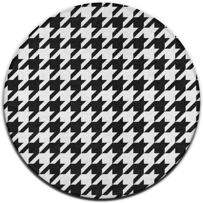 Soft Round Yoga Carpet, Large Home Decor Mat, Non-Slip Machine Washable Kitchen Office Circle Rug Compatible with Cool Norse Viking Vegvisir Runic Compass