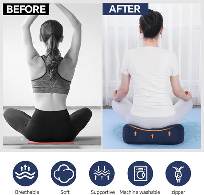 MABOZOO 2-Piece Yoga Bolster Pillow