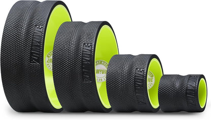 3 Pack Back Roller- Yoga Wheel for Back Pain Reliefn & Stretching, Back Wheel for Deep Tissue Massage, Foam Roller for Physical Therapy & Exercise