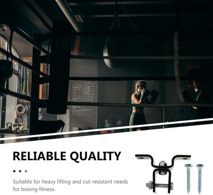 LABRIMP Sandbag Hanging Tray and Wall Mount Buckle, Heavy-Duty Steel Fixed Plate with Load-Bearing Swivel Ring for Boxing Punching Bag Ceiling Hanger, Home Fitness Exercise Accessory