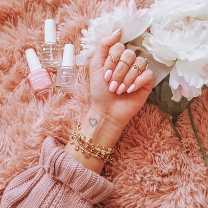 Dazzle Dry Mini Kit 4 Step System - Yoga Mama - A light chalky bubblegum pink. Full coverage cream. (5 Piece Kit / 5 Manicures)