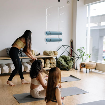 Yoga Mat Holder Wall Mount Yoga Mat Storage Holder Yoga Mat Organizer Skateboard Wall Mount for Foam Rollers Skateboard Ski Board