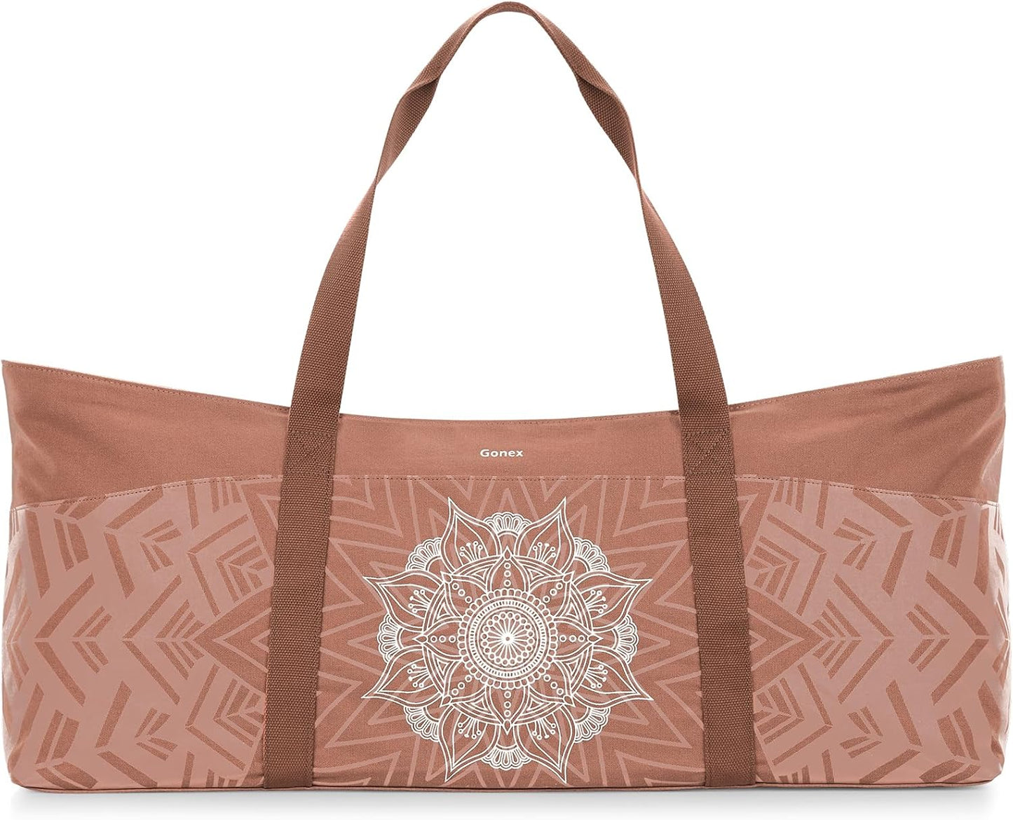 Gonex Yoga Mat Bag, Extra Canvas Gym Bag with Waterproof Pocket Metal Zipper, Fits Mat & Blocks, Stylish Yoga Mat Carrier for Women, Ideal for Yoga, Pilates, Workout, Travel