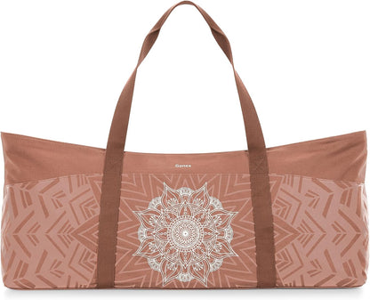 Gonex Yoga Mat Bag, Extra Canvas Gym Bag with Waterproof Pocket Metal Zipper, Fits Mat & Blocks, Stylish Yoga Mat Carrier for Women, Ideal for Yoga, Pilates, Workout, Travel