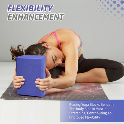 2025 Biguphate Yoga Blocks 9x 6x4 Inch，1 Pack EVA Foam Yoga Block Supportive Latex-Free, Non-Slip Exercise Blocks, Yoga Accessories for Pilates, Meditation, Balance, Stretching and Deep Poses