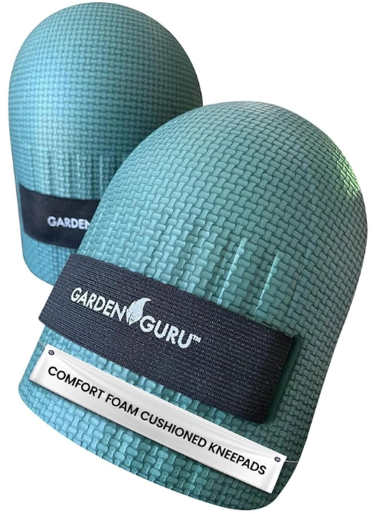 Garden Guru Cushioned Gardening Knee Pads with Adjustable Straps - Soft Inner Liner, Ultra Comfort Padding, Garden Kneelers for Yard Work, Cleaning, Household Chores, Roofing, and More 1 Pack