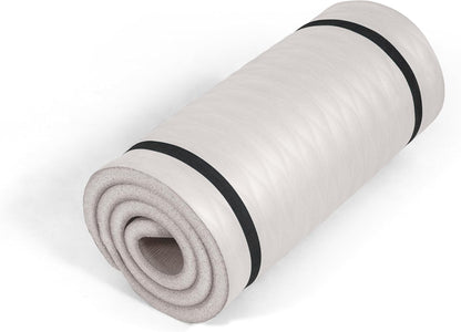 Tone Fitness 1-Inch Thick Yoga Mat | High-Density, Non-slip Exercise Mat with Carrying Strap for Yoga, Pilates, & Home Gym Workouts | Multiple Options