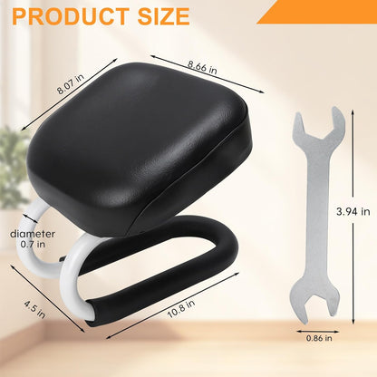 Engorgio Black Meditation Bench, Meditation Chair, Kneeling Meditation Stool, Seiza Chair, Prayer Bench with Cushion for Home Studio Portable Non-Slip Yoga Stool.