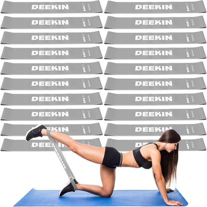 DEEKIN 20 Pcs Resistance Bands Bulk Loop Resistance Exercise Bands for Working Out Stretch Yoga Starter Set Elastic Exercise Fitness Band Equipment for Home Fitness, Gym, Yoga