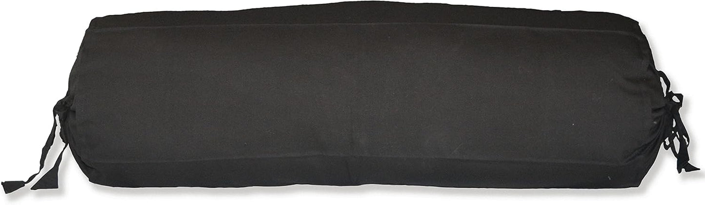 Saffron HANDICRAFTS Cotton 240TC - Bolster Cover Full Round Removable Cover for Neck Roll, Leg Rest,Yoga Practice, Meditation, Bed Sofa Couch (Turquoise Blue, 8"x24"(20 cm x 60 cm))