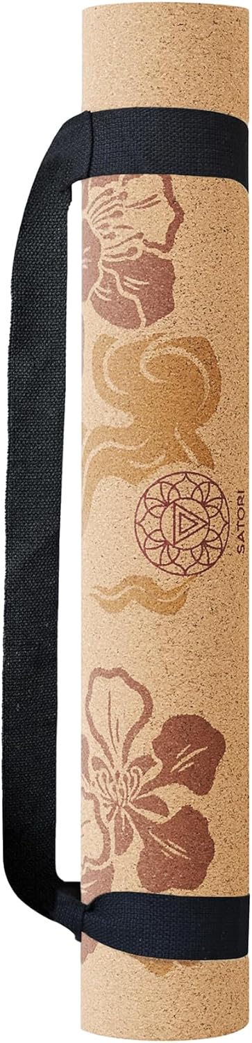 Cork Yoga Mat with Natural Rubber Base, Extra Size, Thickness and Support, Excellent Cushion & Grip, Non-Slip, Non-Toxic, Sweat-Resistant, Sustainable, Eco-friendly Exercise Mat