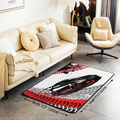 Feelyou Dirt Bike Area Rug 3x5 Kids Extreme Sports Green Honeycomb Living Room Rugs for Bedroom Boys Girls Teens Racing Motocross Rider Decorative Carpet Rug Non-Slip Motorcycle Indoor Floor Mat