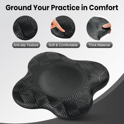 2 Pack Yoga Knee Pads Mat Set - Extra Thick Foam Kneeling Pad Cushion for Knees, Elbows, Wrists, Head - Yoga Essentials for Women Men, Non-Slip Pilates, Meditation, Floor Workouts