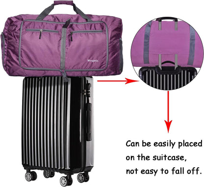 Woogwin Travel Duffel Bag Large Foldable Waterproof Overnight Bag for Beach Swim Bags Pool Sports Gym