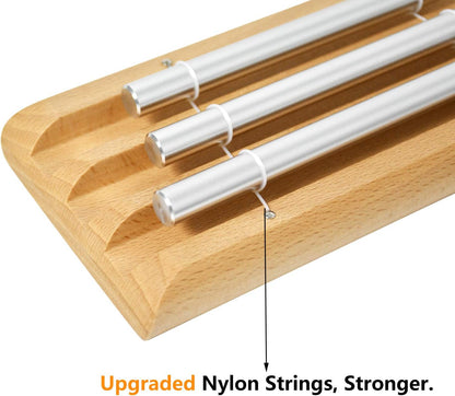 Meditation Chime with 3 Tone (C-E-G) Wooden Hand-held Chimes for Classroom Management, Yoga, Meeting and Sound Therapy, Chime Mallet Included