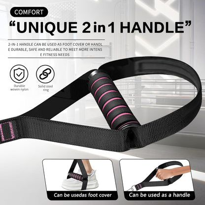 BBTOPS Pilates Bar Kit with Resistance Bands,Ab Roller,2 in 1 Foot Strap & Handle,Door Anchor Pilates Equipment with Resistance Bands, Portable Home Gym Yoga Fitness Bar for Women & Men