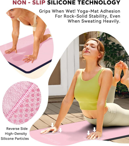 HAPBEAR Hot Yoga Towel with Non-Slip Grip Dots, Super-Absorbent Microfiber Yoga Mat Towel for Sweaty Bikram, Pilates and Studio Workouts - Grey