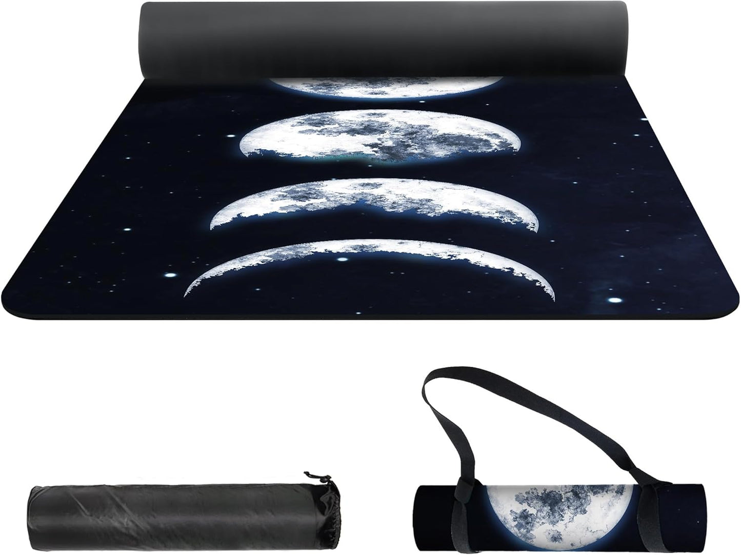 nuveti Yoga Mat Print Extra Thick TPE Non Slip Fitness Exercise Mat with Carrying Bag,72"x24" Extra Thick 6MM Exercise & Workout Mat for Yoga, Pilates Fitness and Floor Exercises - Colors B