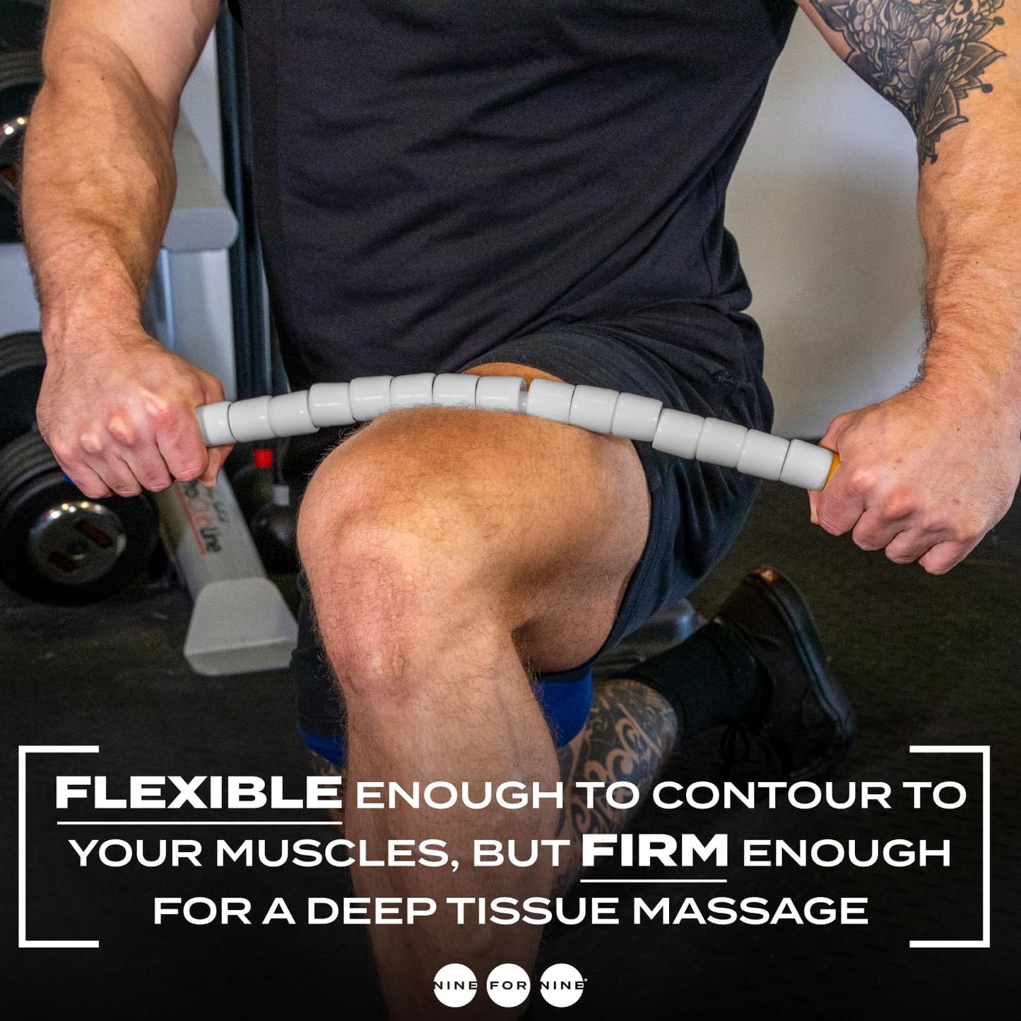 Massage Stick 24" Handheld Spindle Massage Roller - Full Body Muscle Recovery & Myofascial Release (Large - 24" Massage Stick)