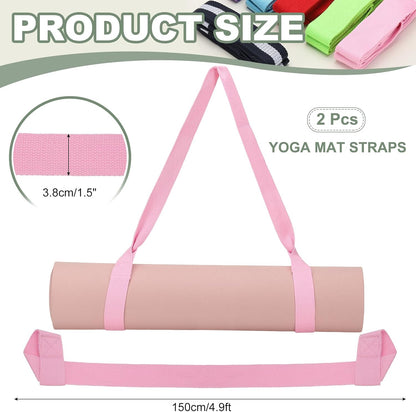 Yoga Mat Straps for Carrying, Adjustable Exercise Mat Sling Holder Multi Purpose Mats Carrier