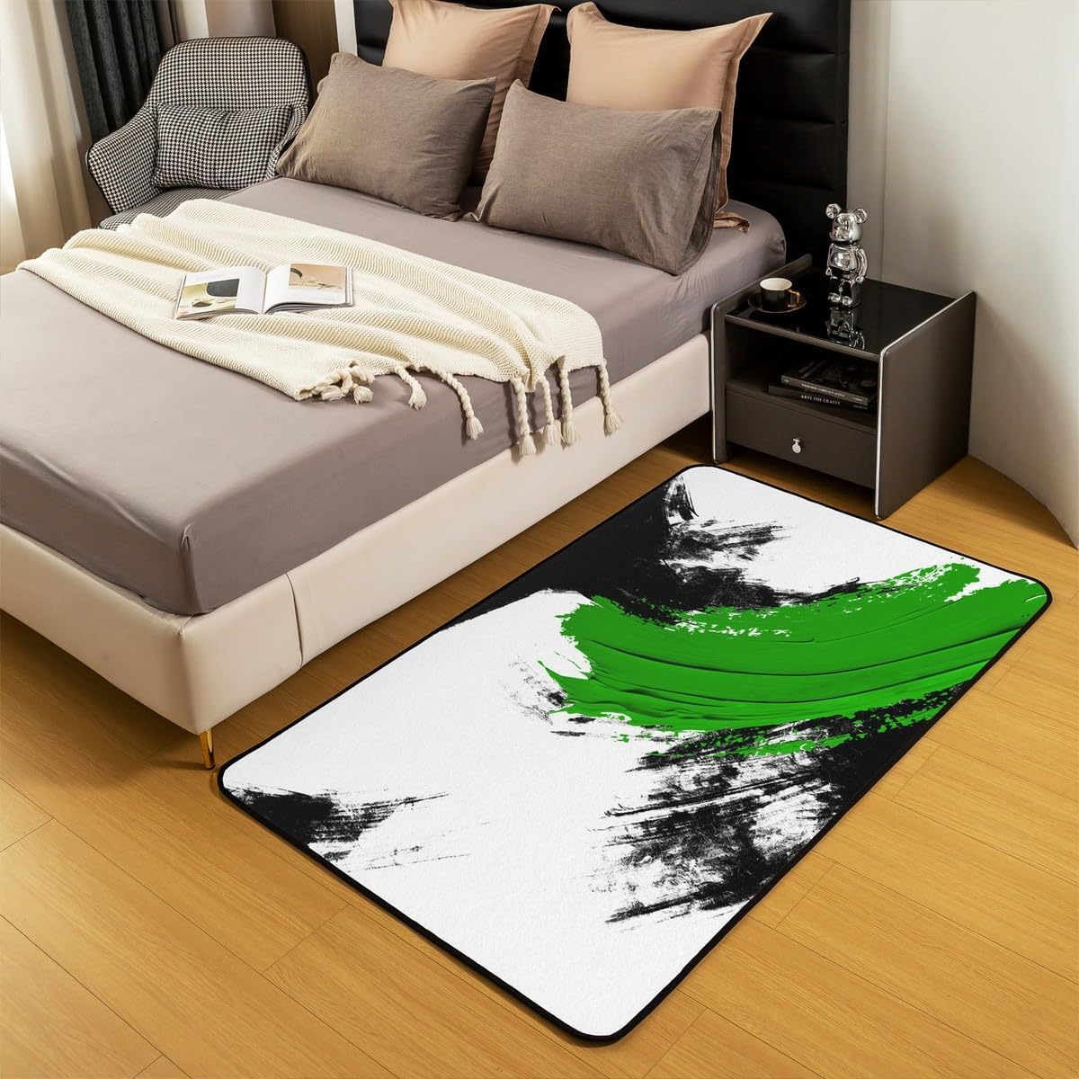 jejeloiu Basketball Living Room Rugs for Bedroom 5x7 Kids Gaming Sports Decor Carpet for Boys Girls Teens Ball Games Area Rug Soft Gift for Basketball Lover Grey and Black Room Decor