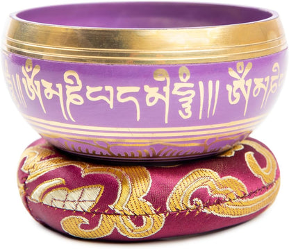 Tibetan Singing Bowl Set Brass - Master Healing Grade - Authentic Handcrafted Sound Bowl by Himalayan Bazaar