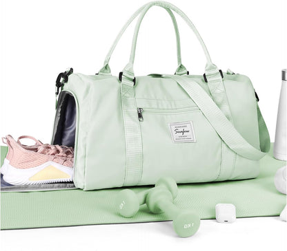 Gym Bag Womens Mens with Shoes Compartment and Wet Pocket Travel Duffel Bag for Women for Plane Sport Gym Tote Bags Swimming Yoga Waterproof Weekend Overnight Carry on Bag Hospital Holdalls - Colors A