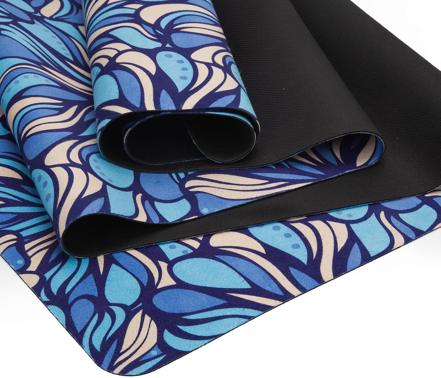 Travel Non Slip Foldable Suede Yoga Mat 1.5mm with Bag, Sweat Absorbent Exercise Mat for Hot Yoga Pilates Home Gym Outdoor Workout,Lightweigh 72"L x 24"W, 3 lbs