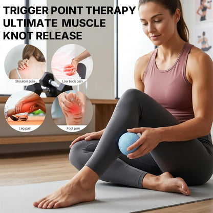 5BILLION FITNESS Peanut Massage Ball - Double Lacrosse Massage Ball & Mobility Ball for Physical Therapy - Deep Tissue Massage Tool for Myofascial Release, Muscle Relaxer, Acupoint Massage