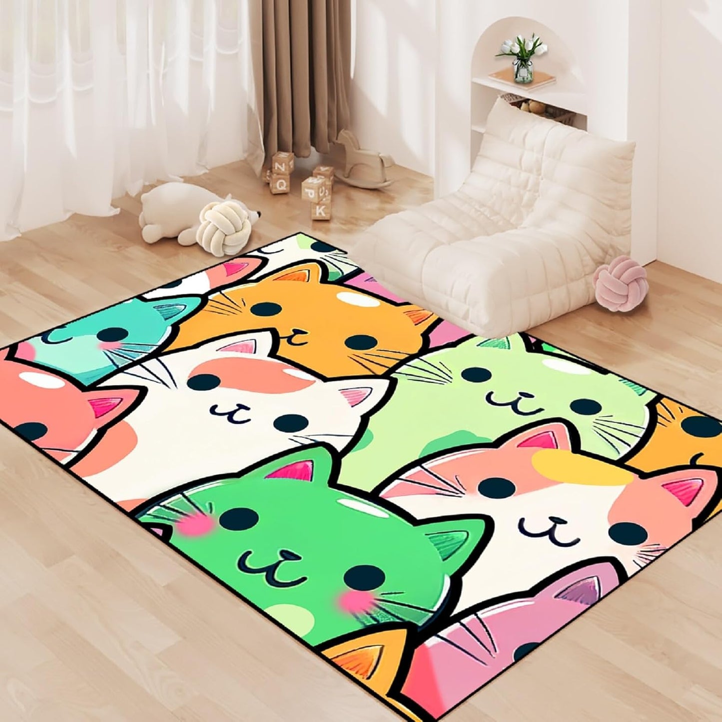 Black Girl Area Rug for Bedroom African American Rugs for Room Princess Carpet Kids Rugs for Bedroom African Girls Carpet for Living Room Teen Girls Yoga Mats, Pink, 4'×5'