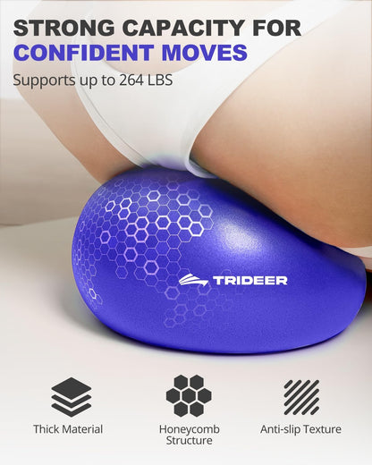 Trideer Exercise Ball for Yoga, Pilates & Fitness – Stability Ball Equipment for Home Gym & Office Chair, Core & Balance Training Accessories, Physical Therapy Equipment, Quick Pump Included, 5 Sizes