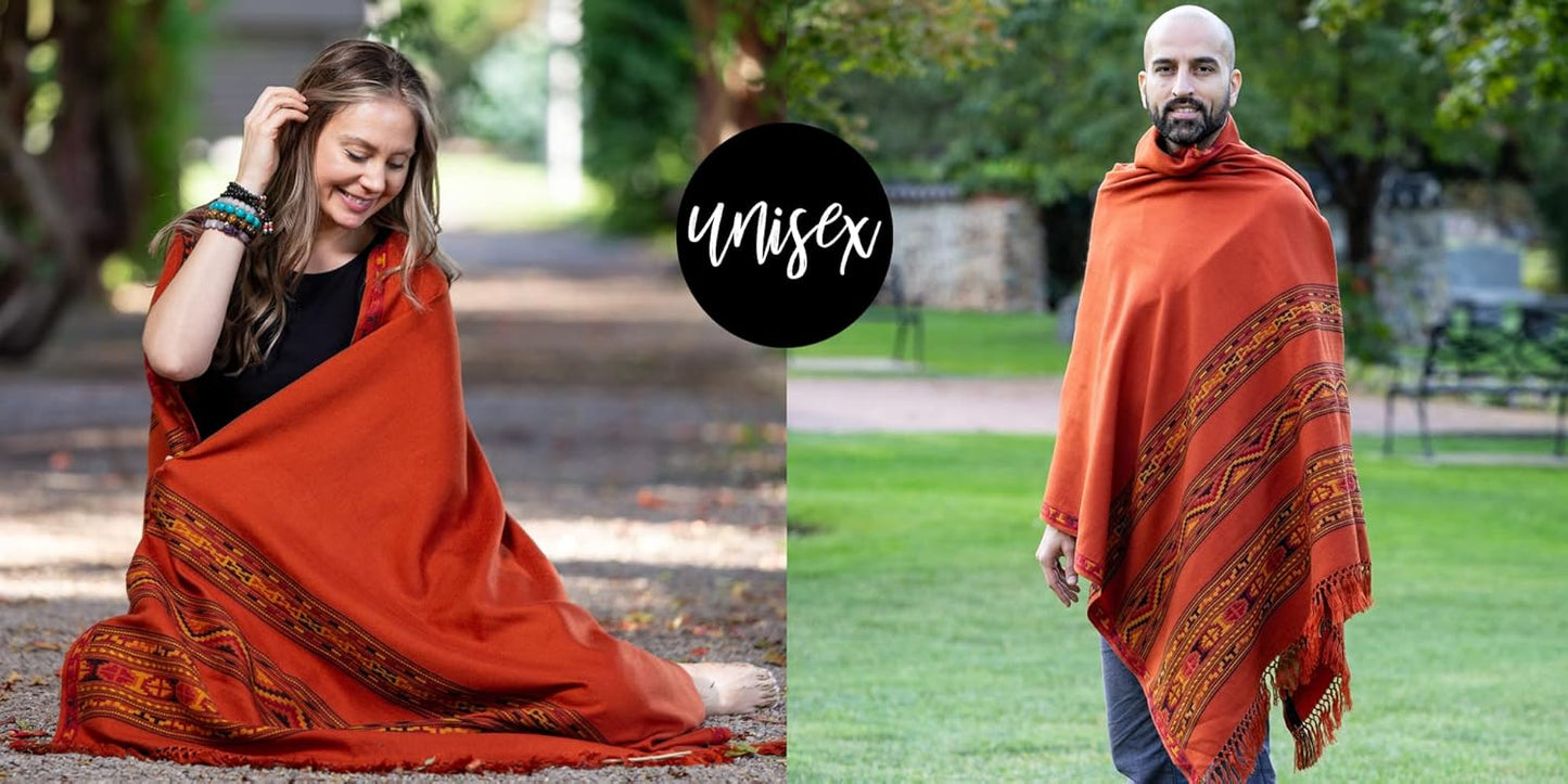 Meditation Shawl or Blanket, Exotic Shawl/Wrap, Oversize Scarf or Stole. Unisex