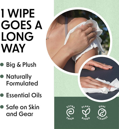 Wipex Yoga Mat Cleaner Wipes, EWG Verified, 400 Ct Plant-Based Lemongrass, Eucalyptus & Vinegar Wipes for Gym & Fitness Equipment & All Purpose Gym Cleaning - Safe for Peloton Bikes & Treadmills