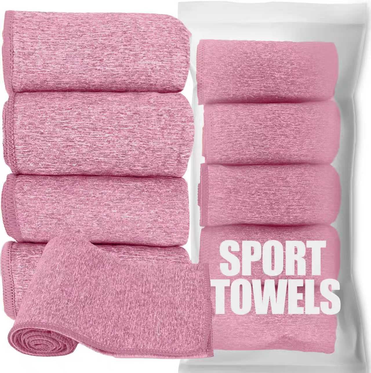 Microfiber Quick Dry Gym Towel, Lint Free Odor-Free Absorbent Fiber, Fast Drying, Men & Women Workout Gear for Body Sweat, Working Out, Towels (Grey, 5Pack - 16 * 27Inch)