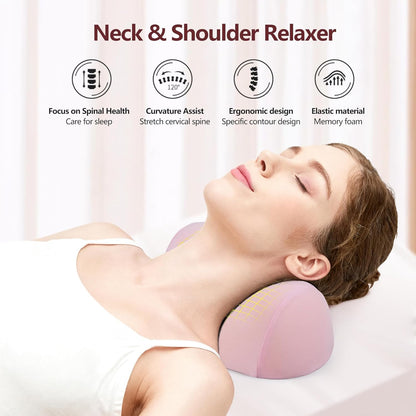 ComfortLife Small Neck Stretcher Pillow for Pain Relief, Medium Soft Cervical Traction Device Neck Mild Support Pillow Foam Cervical Neck Pillow for Tension Muscle Relax Relief (Grey)