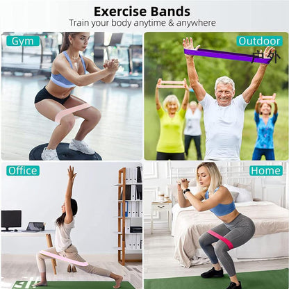 Resistance Bands for Working Out, Elastic Exercice Loop Bands for Physical Therapy, Yoga Starter Set of Stretch Bands for Booty Legs, Pilates Flexbands