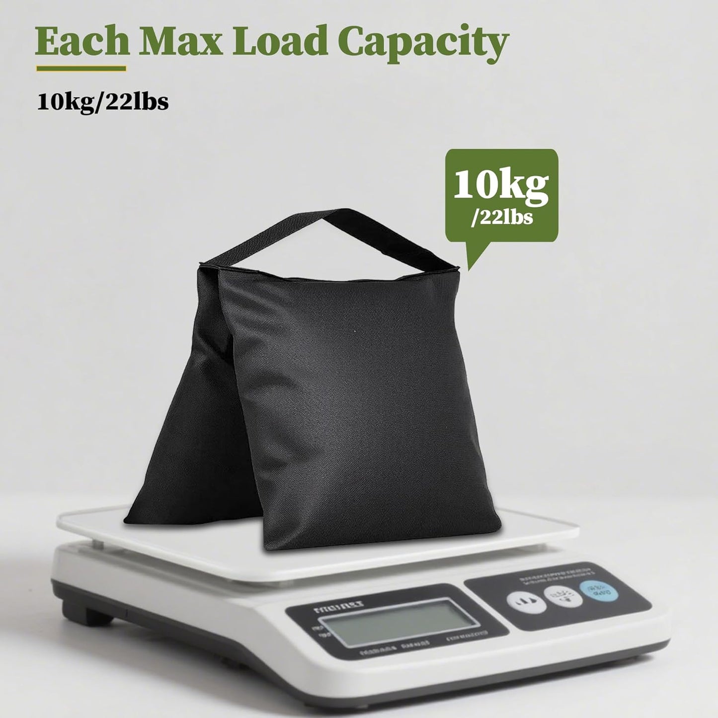 4-Pack Heavy Duty Sandbags,Multi-Use Stability for Photography Backdrop Stands Tripods Canopies Tents & Outdoor Gear,Reinforced Design + 4 Clips