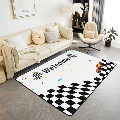 jejeloiu Basketball Living Room Rugs for Bedroom 5x7 Kids Gaming Sports Decor Carpet for Boys Girls Teens Ball Games Area Rug Soft Gift for Basketball Lover Grey and Black Room Decor