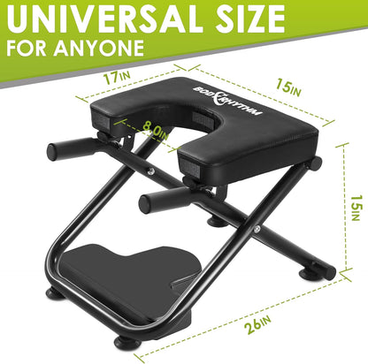 BODY RHYTHM Yoga Headstand Bench, Yoga Inversion Chair, Headstand Trainer for Relieve Stress, Improve Sleep & Digestion and Strength Training, Ideal for Home Workout, Fitness and Gym