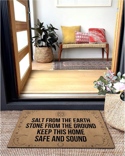 MELODADDY Funny Welcome Doormat Front Door Decor Rugs with Rubber Back 30"(L) x 18"(W) Personalized Matt Outside Entrance (Leave Your Worries At the Door Yoga Meditation Namaste)