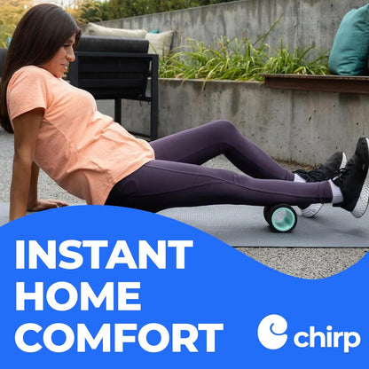 Chirp Wheel Foam Roller – Targeted Back & Neck Relief, Lumbar Spine Stretcher, Spinal Decompression Back Stretcher, Massage Roller with Density Foam for Physical Therapy, Supports 500lbs, 4-Pack Black